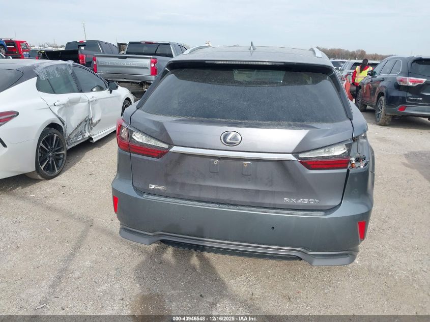 2016 Lexus Rx 450H F Sport VIN: 2T2BGMCA8GC001389 Lot: 43946548