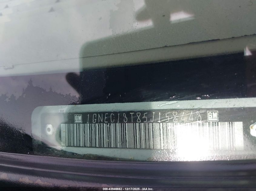 2005 Chevrolet Tahoe Lt VIN: 1GNEC13T85J158443 Lot: 43946662