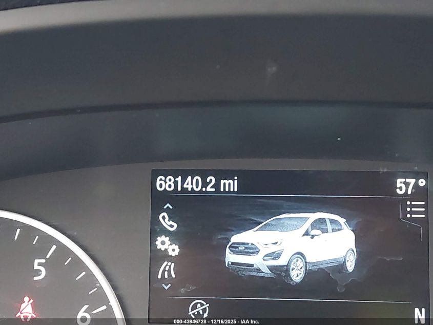 2019 Ford Ecosport Se VIN: MAJ3S2GE9KC269626 Lot: 43946728