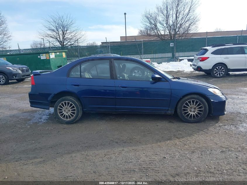 2005 Honda Civic Ex VIN: 2HGES26775H593909 Lot: 43946817