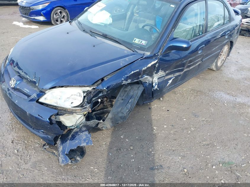 2005 Honda Civic Ex VIN: 2HGES26775H593909 Lot: 43946817