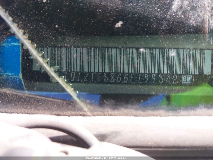 2006 Chevrolet Malibu Lt VIN: 1G1ZT53866F199342 Lot: 43946829