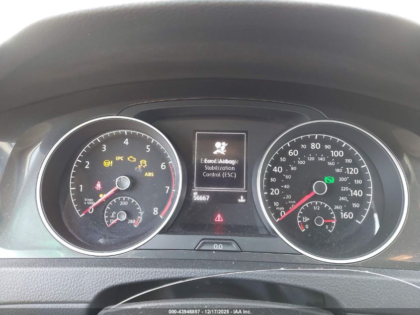 2019 Volkswagen Golf Sportwagen 1.4T S/1.4T Se VIN: 3VWY57AUXKM511825 Lot: 43946857