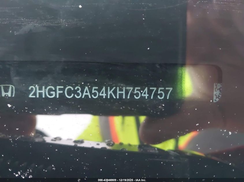 2019 Honda Civic Si VIN: 2HGFC3A54KH754757 Lot: 43946909