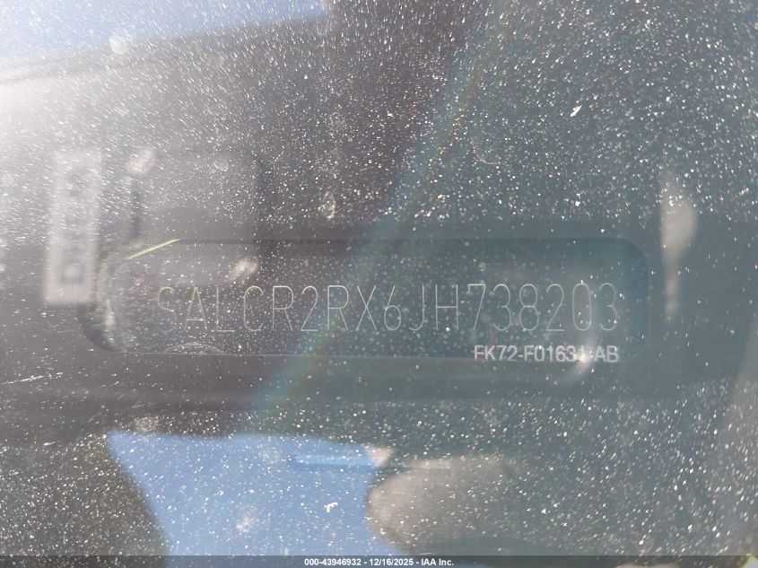 2018 Land Rover Discovery Sport Hse VIN: SALCR2RX6JH738203 Lot: 43946932