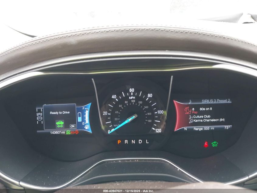 2017 Ford Fusion Hybrid Platinum VIN: 3FA6P0RU0HR309626 Lot: 43947021