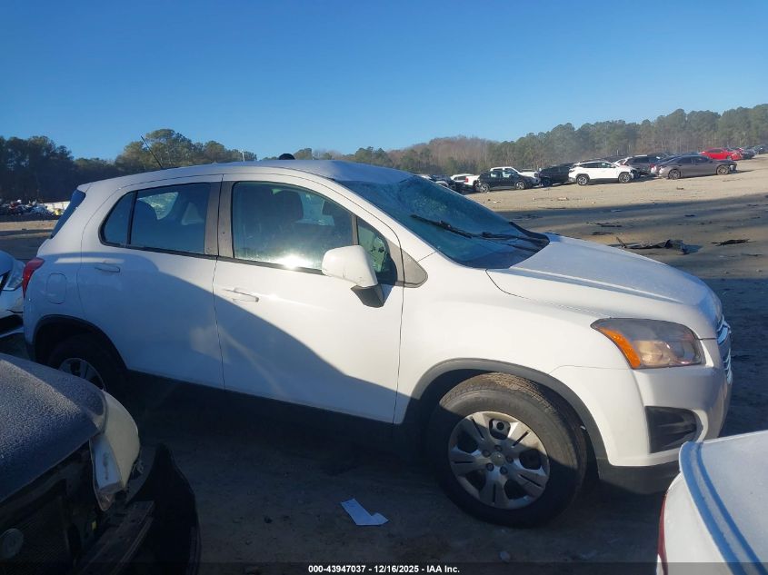 2015 Chevrolet Trax 1Ls VIN: KL7CJKSB5FB062895 Lot: 43947037