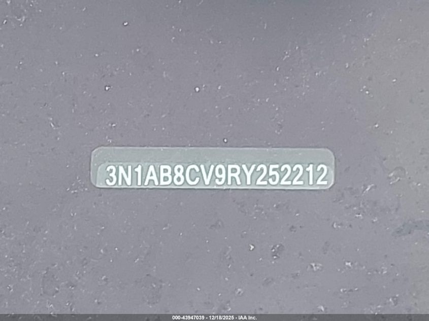 2024 Nissan Sentra Sv Xtronic Cvt VIN: 3N1AB8CV9RY252212 Lot: 43947039