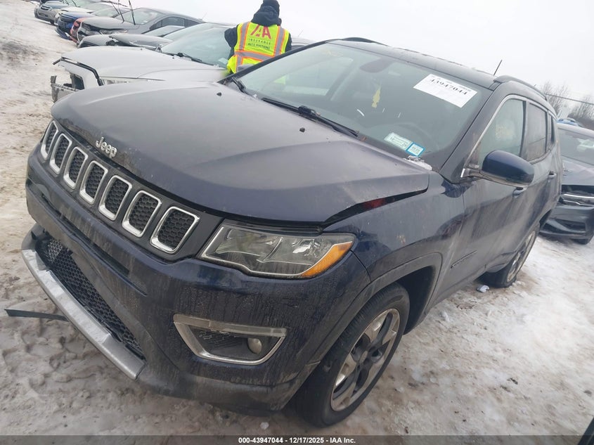 Vin: 3c4njdcbxkt842020, lot: 44442687, jeep compass limited 4x4 20192
