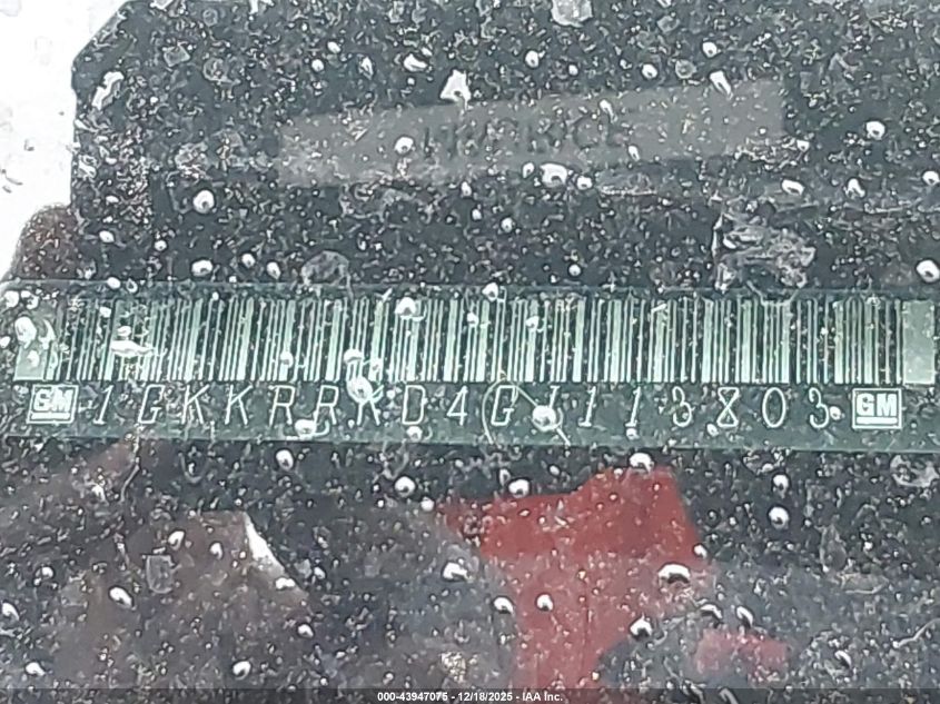 2016 GMC Acadia Slt-1 VIN: 1GKKRRKD4GJ113803 Lot: 43947075