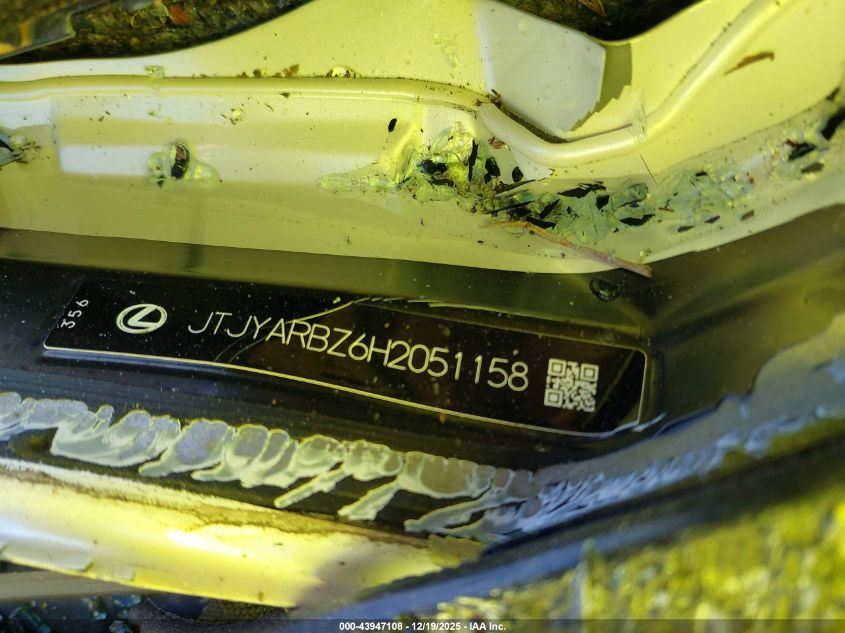 2017 Lexus Nx 200T VIN: JTJYARBZ6H2051158 Lot: 43947108