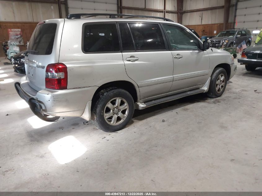 2006 Toyota Highlander V6 VIN: JTEEP21AX60163960 Lot: 43947213