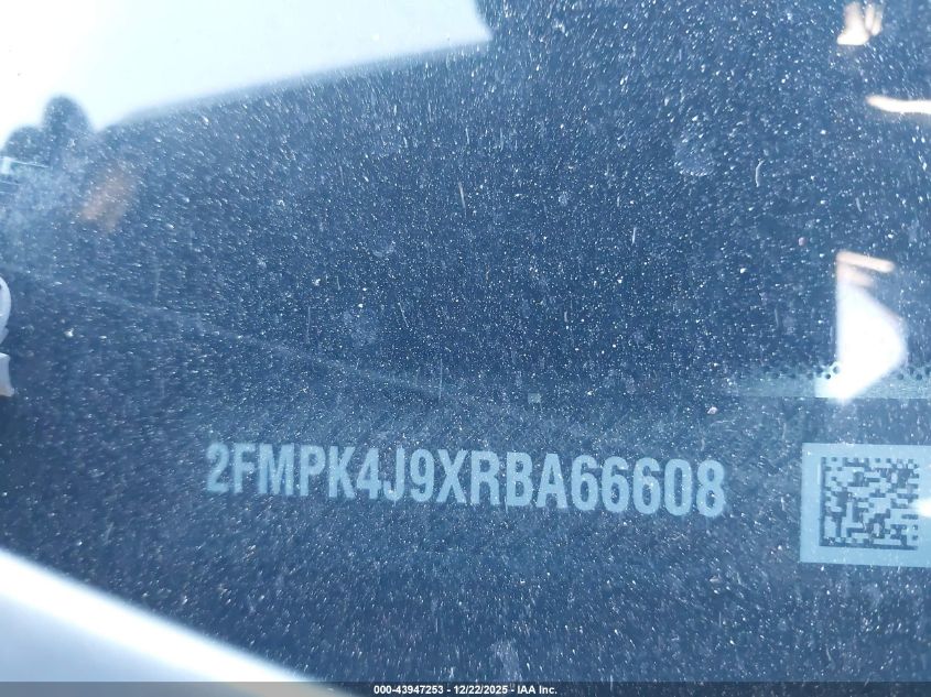2024 Ford Edge Sel VIN: 2FMPK4J9XRBA66608 Lot: 43947253