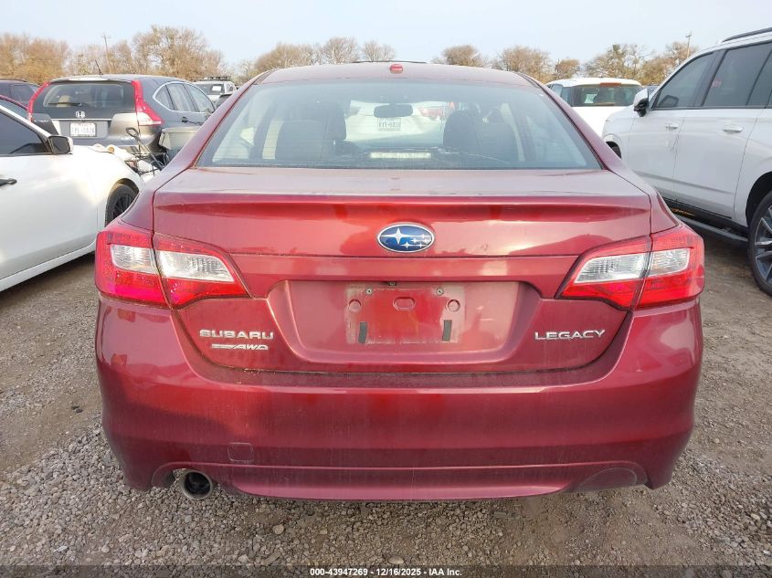 2015 Subaru Legacy 2.5I Limited VIN: 4S3BNBL64F3015100 Lot: 43947269