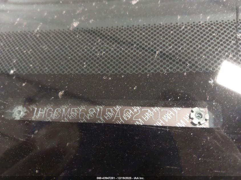 2005 Honda Accord 2.4 Ex VIN: 1HGCM56845A027071 Lot: 43947281