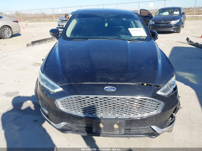 2019 Ford Fusion Energi Titanium VIN: 3FA6P0SU1KR103927 Lot: 43947285