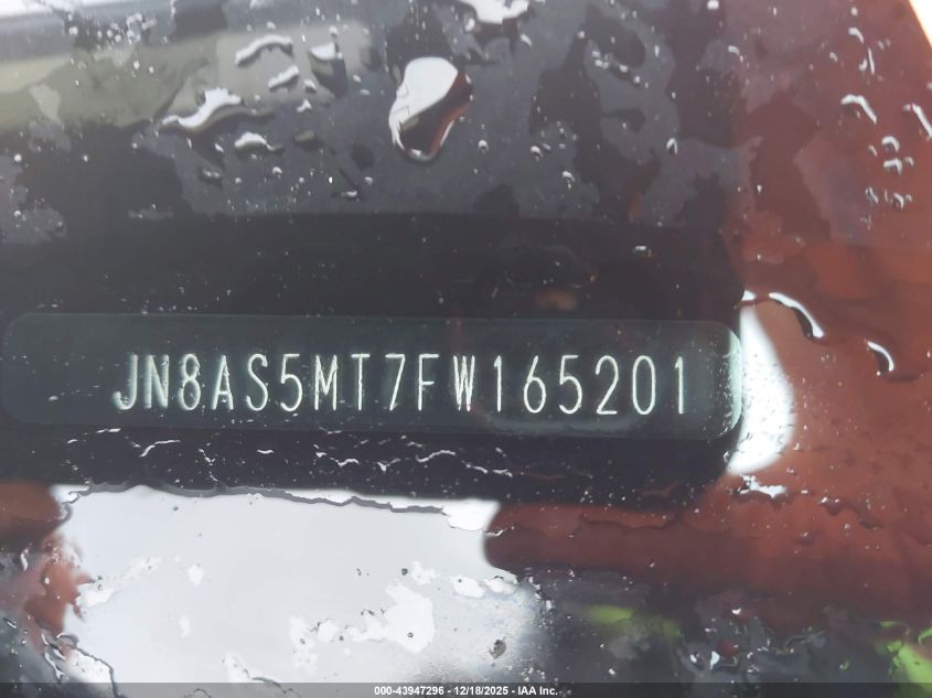 2015 Nissan Rogue Select S VIN: JN8AS5MT7FW165201 Lot: 43947296