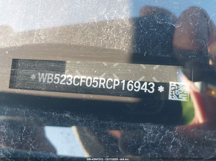 2024 BMW Ix xDrive50 VIN: WB523CF05RCP16943 Lot: 43947312