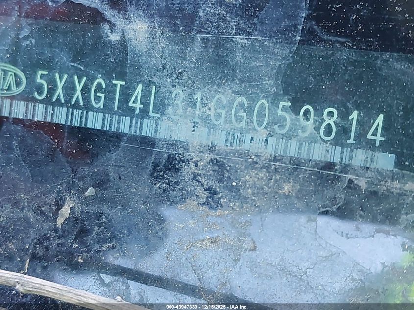 2016 Kia Optima Lx VIN: 5XXGT4L31GG059814 Lot: 43947330