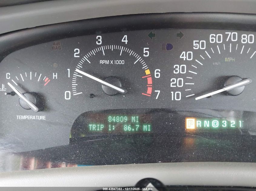 2002 Buick Park Avenue VIN: 1G4CW54K224166242 Lot: 43947353