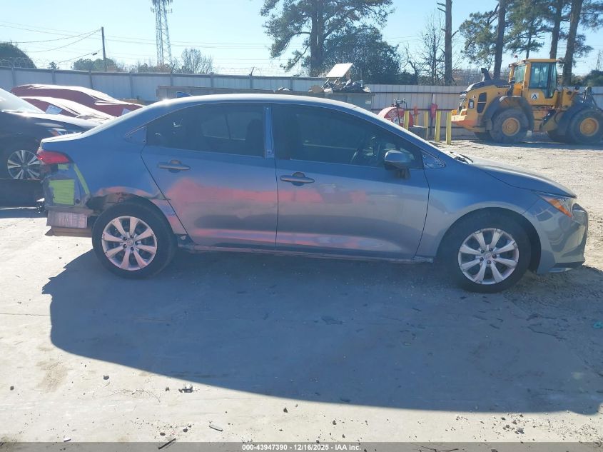 2021 Toyota Corolla Le VIN: JTDEPMAE5MJ123702 Lot: 43947390