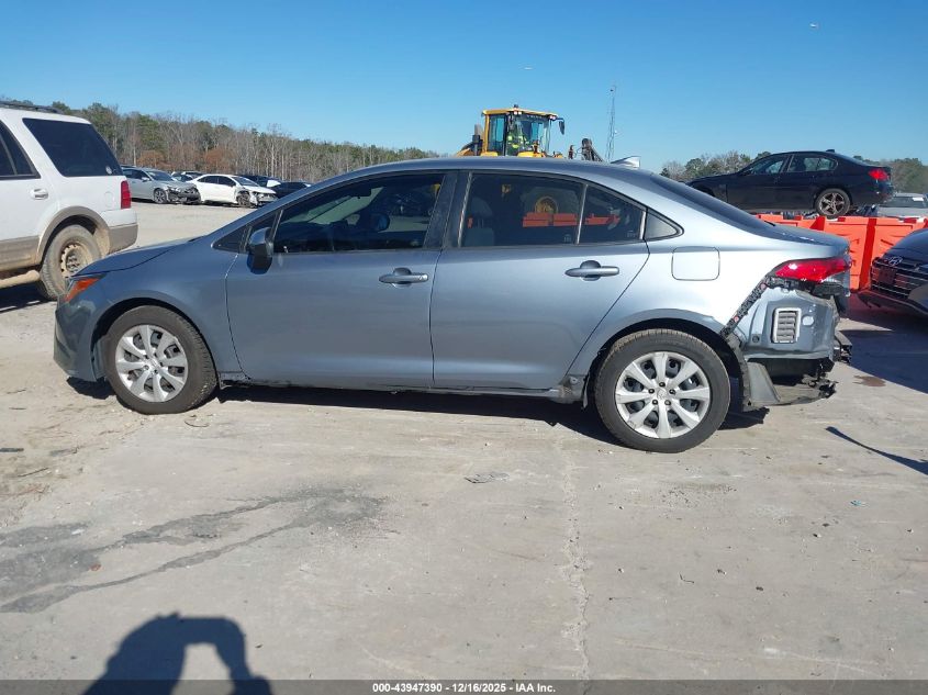 2021 Toyota Corolla Le VIN: JTDEPMAE5MJ123702 Lot: 43947390