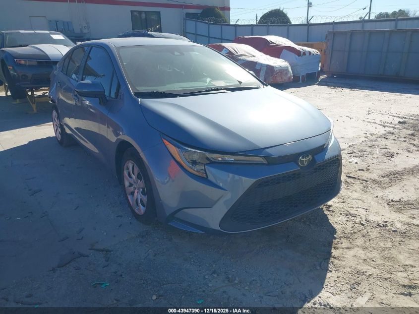 2021 Toyota Corolla Le VIN: JTDEPMAE5MJ123702 Lot: 43947390