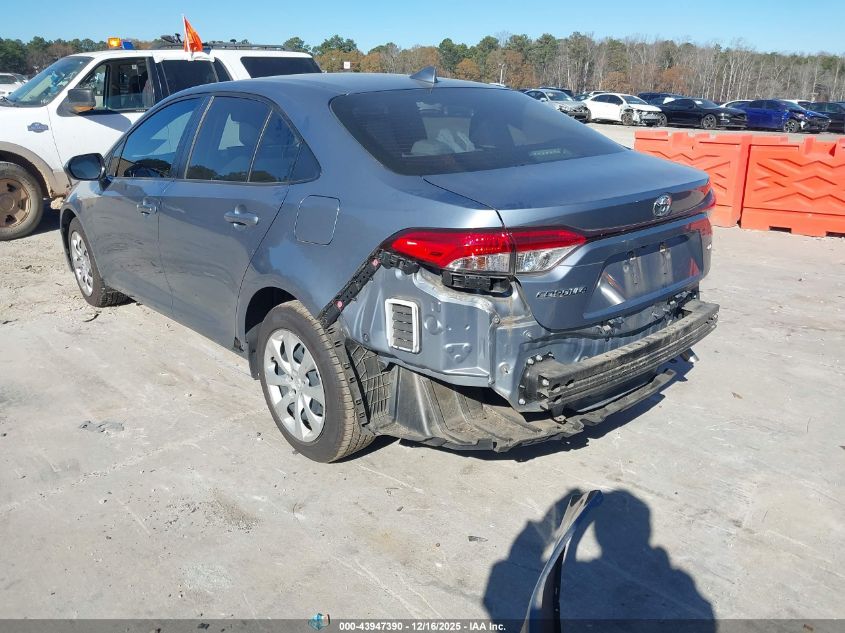 2021 Toyota Corolla Le VIN: JTDEPMAE5MJ123702 Lot: 43947390