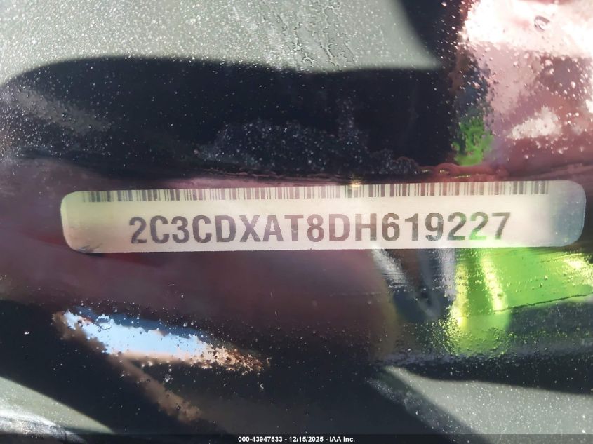 2013 Dodge Charger Police VIN: 2C3CDXAT8DH619227 Lot: 43947533