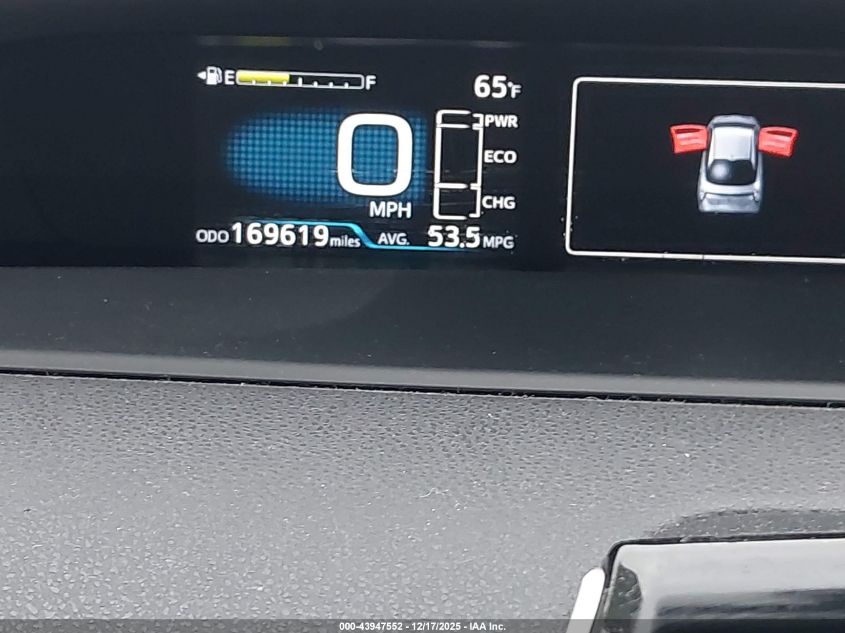 2016 Toyota Prius Three VIN: JTDKARFU1G3012834 Lot: 43947552