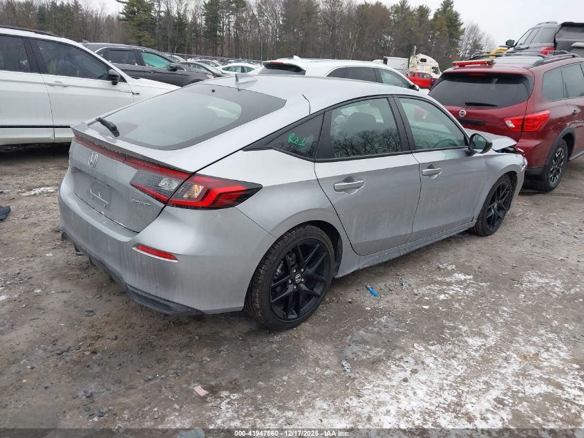 2025 Honda Civic Sedan Sport VIN: 19XFL2H8XSE031984 Lot: 43947560