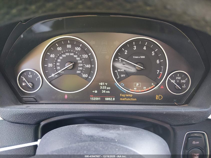 2013 BMW 328I VIN: WBA3C1C57DF438581 Lot: 43947607