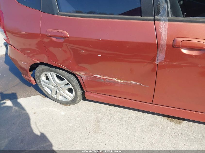 2007 Honda Fit Sport VIN: JHMGD386X7S012098 Lot: 43947649