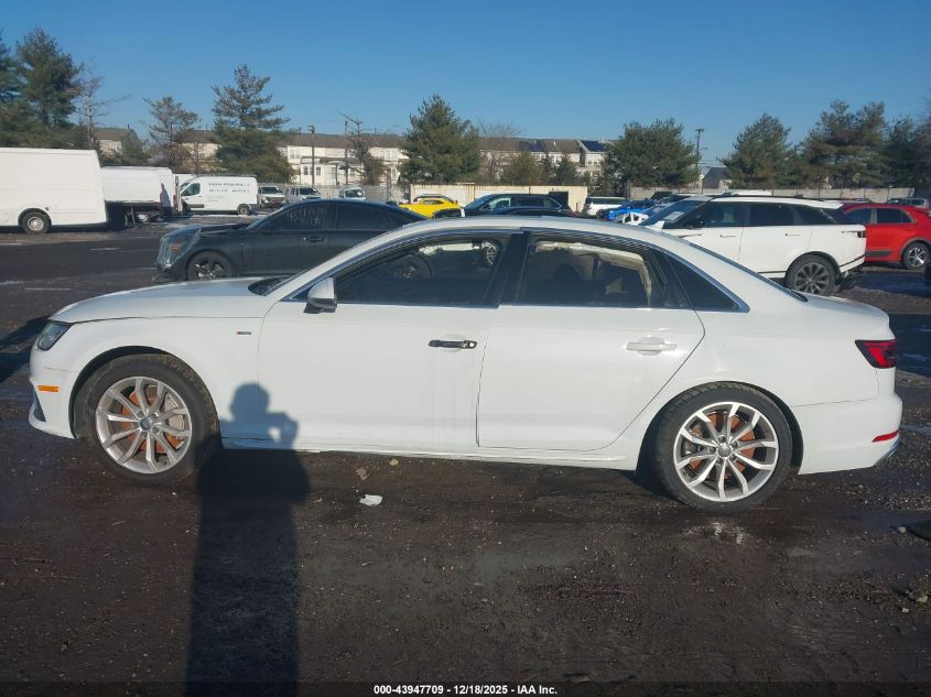 2019 Audi A4 45 Premium VIN: WAUDNAF48KA025371 Lot: 43947709