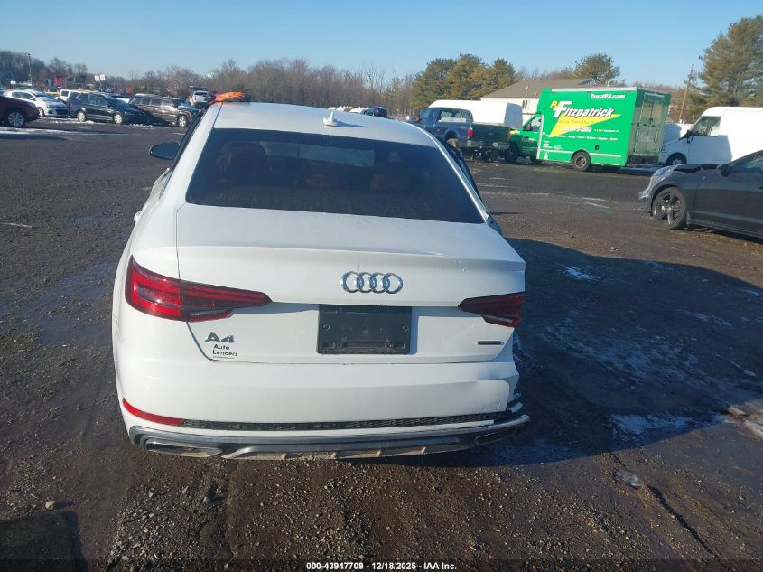 2019 Audi A4 45 Premium VIN: WAUDNAF48KA025371 Lot: 43947709