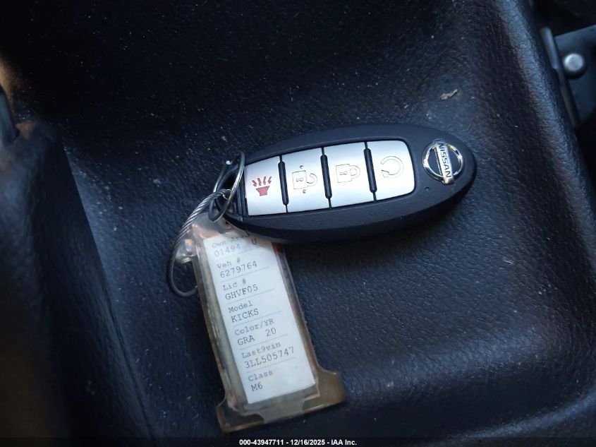 2020 Nissan Kicks Sv Xtronic Cvt VIN: 3N1CP5CV3LL505747 Lot: 43947711