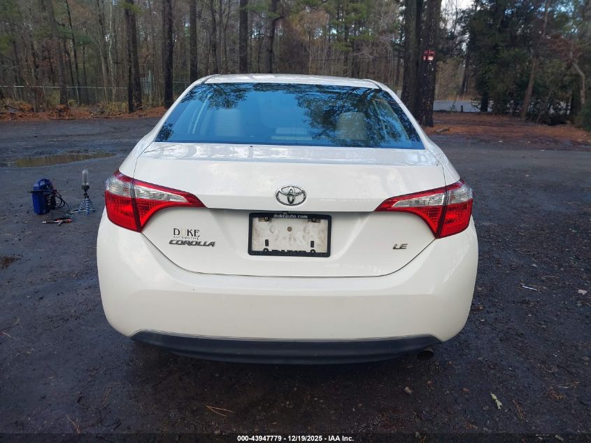2014 Toyota Corolla Le VIN: 5YFBURHE5EP145176 Lot: 43947779