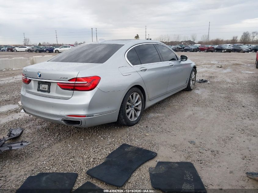 2016 BMW 750I xDrive VIN: WBA7F2C51GG420428 Lot: 43947928