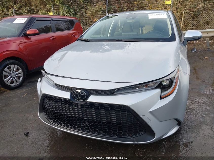 2022 Toyota Corolla Le VIN: JTDEPMAE7N3016379 Lot: 43947955