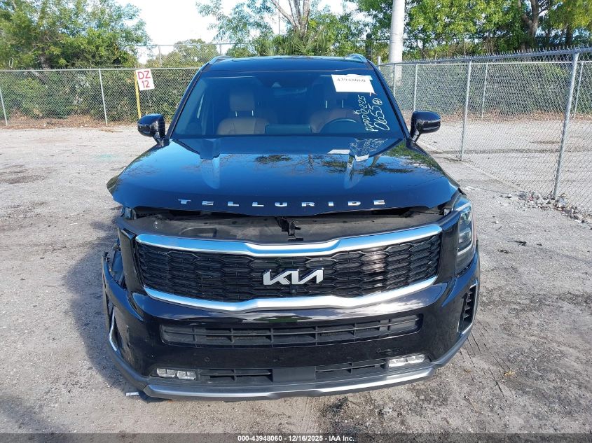 2022 Kia Telluride Sx VIN: 5XYP54HC7NG200655 Lot: 43948060