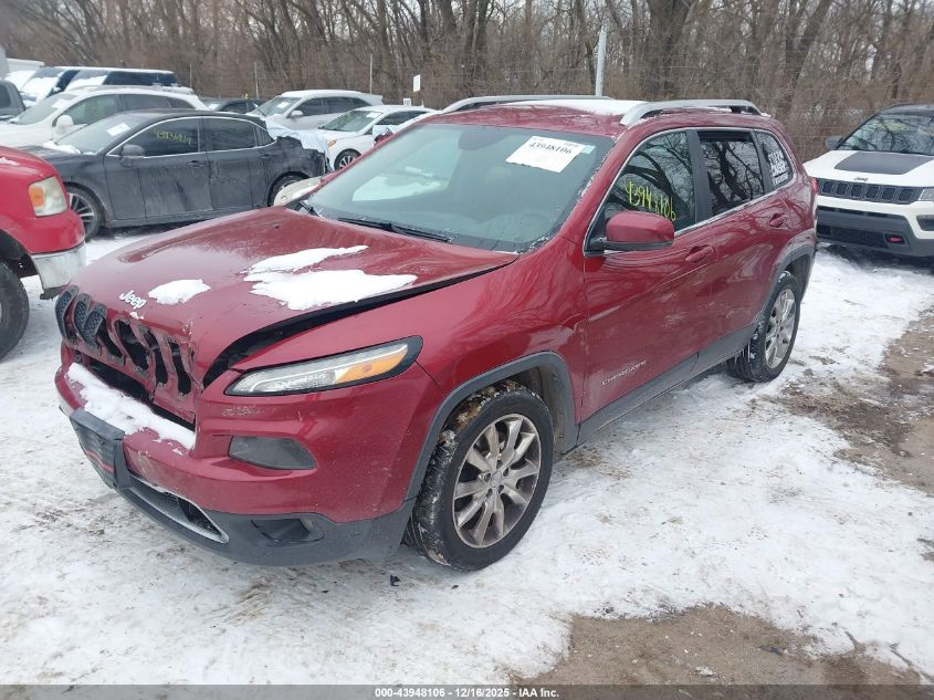 2014 Jeep Cherokee Limited VIN: 1C4PJLDB4EW113642 Lot: 43948106
