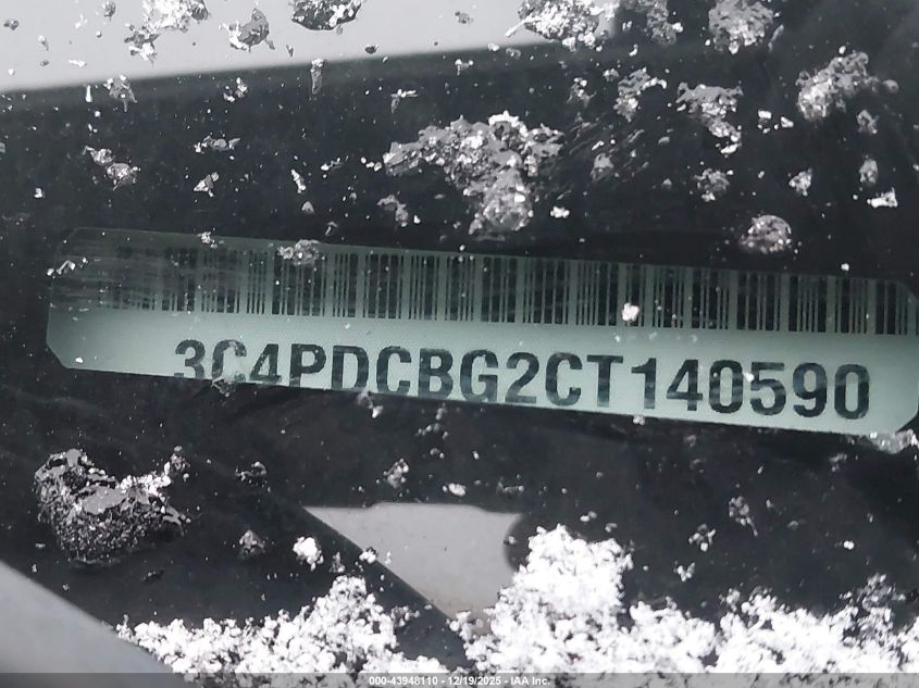 2012 Dodge Journey Sxt VIN: 3C4PDCBG2CT140590 Lot: 43948110