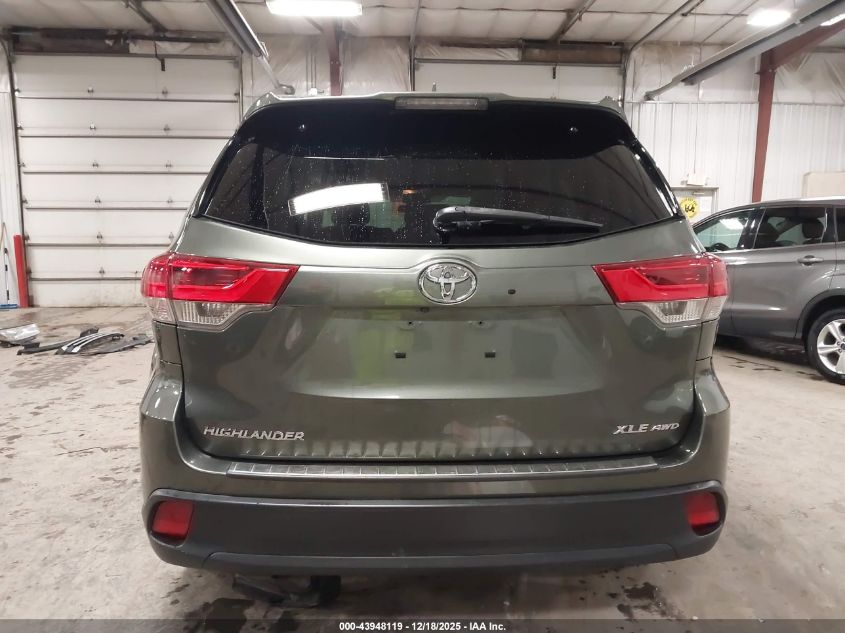 2017 Toyota Highlander Xle VIN: 5TDJZRFH8HS379589 Lot: 43948119