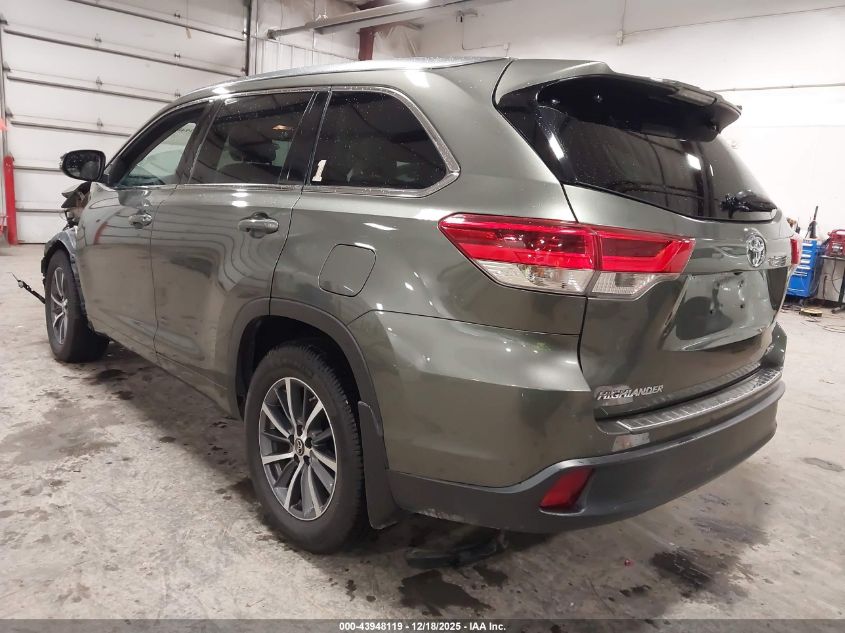 2017 Toyota Highlander Xle VIN: 5TDJZRFH8HS379589 Lot: 43948119