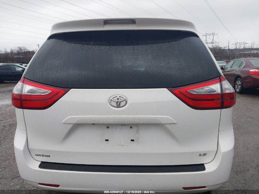2017 Toyota Sienna Le 8 Passenger VIN: 5TDKZ3DC6HS884832 Lot: 43948127