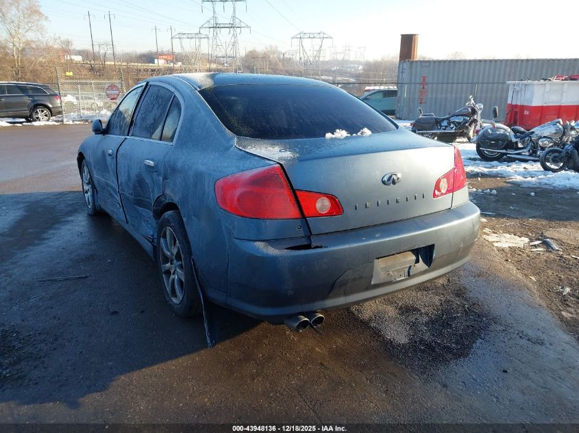 2006 Infiniti G35X VIN: JNKCV51F36M602521 Lot: 43948136
