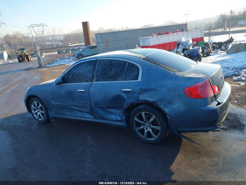 2006 Infiniti G35X VIN: JNKCV51F36M602521 Lot: 43948136