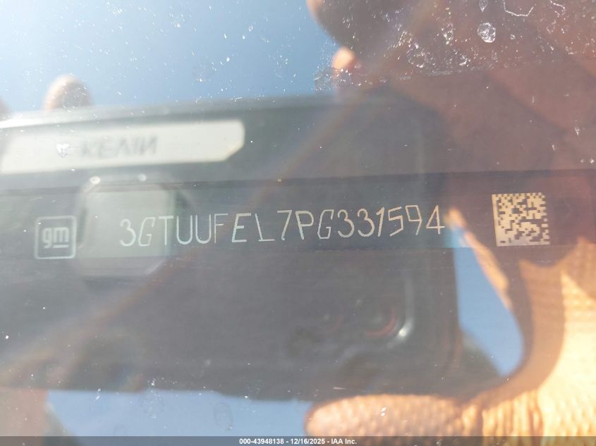 2023 GMC Sierra 1500 4Wd Short Box At4X VIN: 3GTUUFEL7PG331594 Lot: 43948138