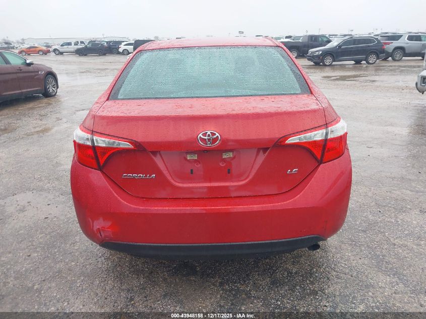 2016 Toyota Corolla Le VIN: 5YFBURHE4GP381448 Lot: 43948158