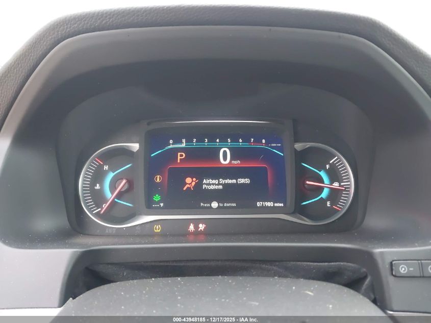 2020 Honda Pilot Awd Ex-L VIN: 5FNYF6H52LB037657 Lot: 43948185